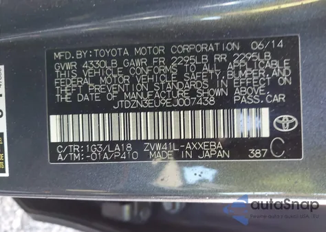 2014 Toyota Prius V Five z USA, uszkodzony, nr VIN JTDZN3EU9EJ007438